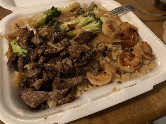 Hibachi Shrimp and Steak