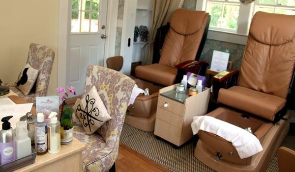 Schedule your next Aveda Manicure & Pedicure today! It's so nice to feel pampered and what better way than in our very personal Nail Room.