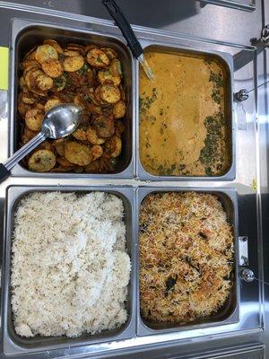 Weekend Special Lunch Veg Dum Biryani Shahi Paneer Fried Taro (Arvi)