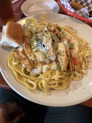 Fettuccini Alfredo!! So good! Enough for two people!