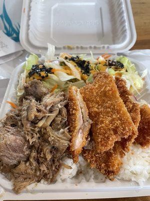 Aloha Plate (Chicken Katsu and Kalua Pork)