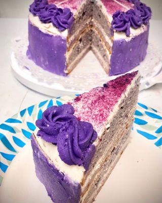 Gluten free purple sweet potato cake