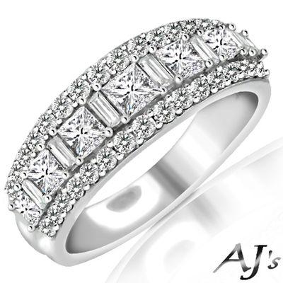 Large selection of ladies diamond wedding bands