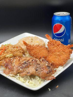 T1. Teriyaki Chicken & Panko Shrimp w/ Meal