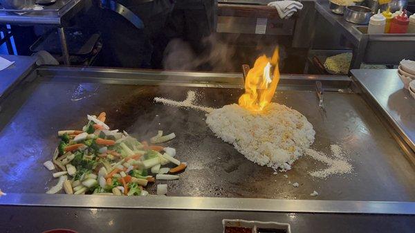 My flaming heart fried rice