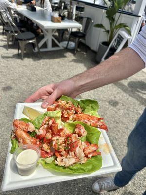 The Naked Lobster on a bed of crisp butter lettuce