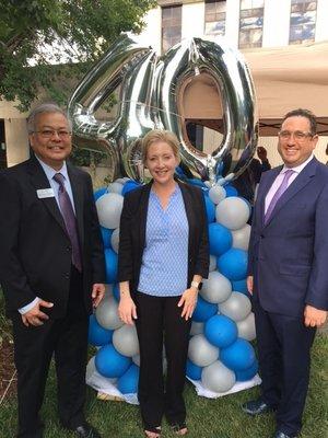 Niles' 40th Anniv. Party: Administrator, John Marc Sianghio; Infinity Healthcare Management COO, Carrie DiPaolo; & CEO Michael Blisko