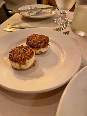 Baked goat cheese for the pear salad (we asked for it on the side)