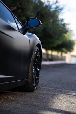 Lamborghini Gallardo Satin Black Wrap with Door Jams