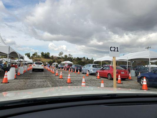 Dodger Stadium Fire Dept Covid Vaccine Site