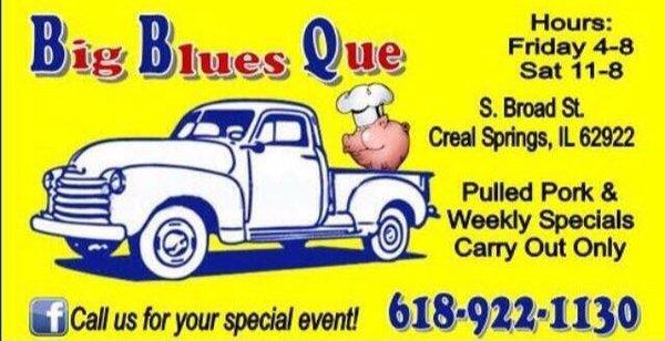 We are a family owned BBQ joint that specializes in fresh Pulled Pork, Baby Back Ribs & homemade sides!! Come try some!!