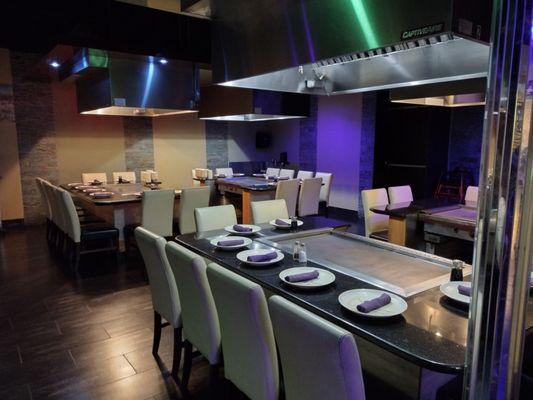 Hibachi grill area