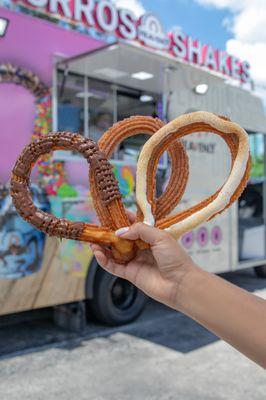 Nutella, Cinnamon Sugar and Toasted Marshmallow Churros