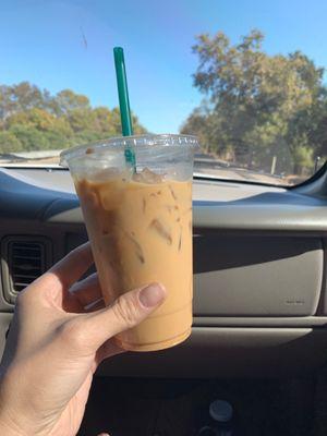 Pumpkin Latte with Oat Milk! One of my favorites!