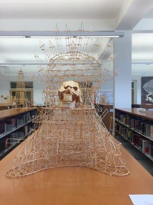 Linfield college library: Game of thrones made out of toothpicks