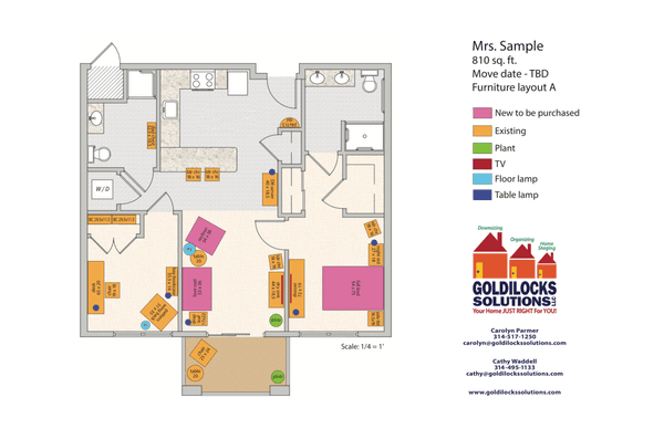 Downsizing to a smaller space starts with a customized floor plan