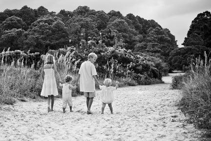 My kids photographed on way off the beach on Hilton Head Island.