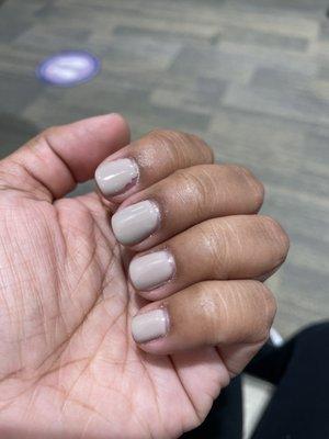 Gel manicure less than 48 hrs