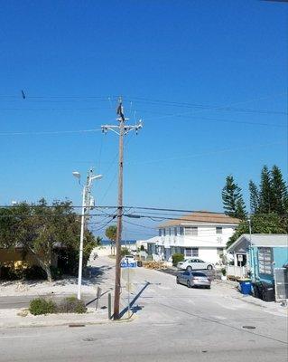 View from room 201, one block to beach