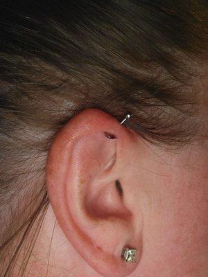 Front helix piercing