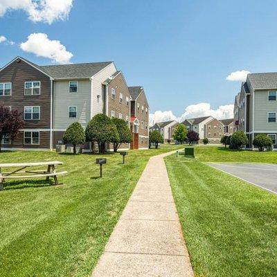 Plenty of room outdoors to enjoy fresh air!  Check out our new outdoor entertainment area- hammocks, basketball,cornhole, games center!