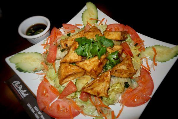 Lemongrass Fried Tofu Salad