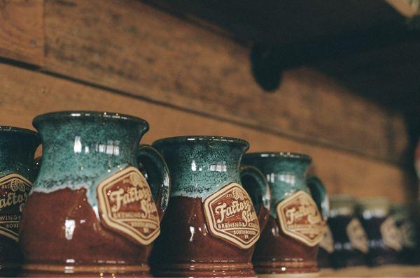 Mug Club Members have their beer served in 20 ounce artisan crafted steins