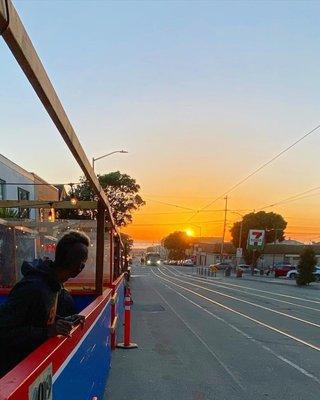 Sunset from the parklet