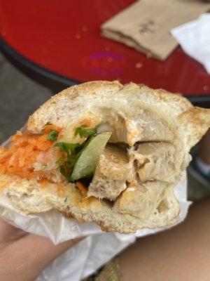 Vegetarian Chicken Banh Mi Sandwich