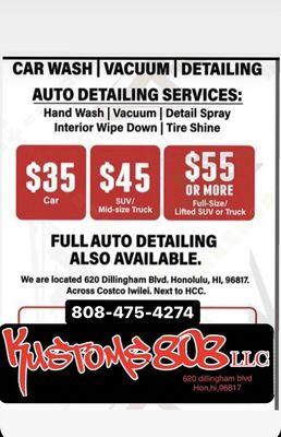 Hand car wash & auto detailing service