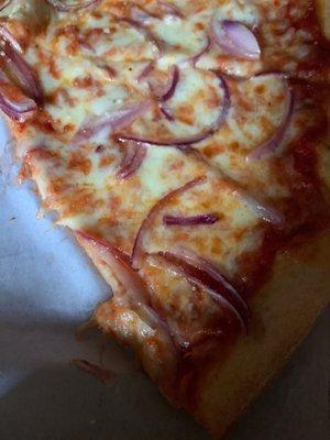 Pizza with onions