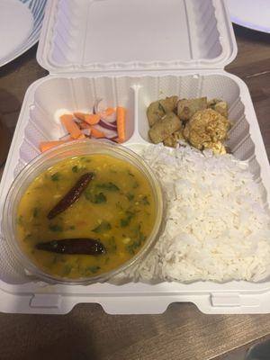 V3 - Yellow Dal Tadka, Aloo Gobhi & Rice*