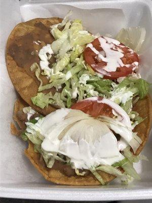 Tostadas included with pozole