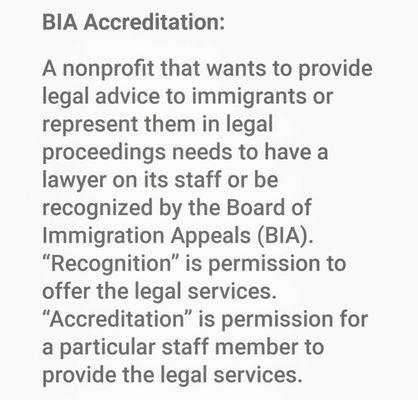 Desc. of EXACTLY what accredited representatives ( as Karan is) can REPRESENT YOU before ANY immigration judge and or legal proceedings.