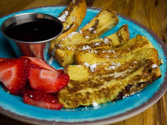 Brunch. French Sticks with seasonal fruit