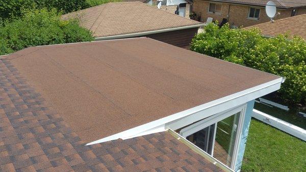 New granular modified membrane roof.