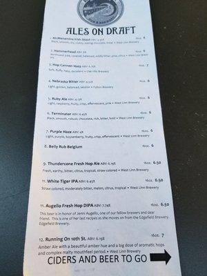 Draft menu 2/oct/21