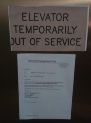 Elevators are almost always out of service because they were supposed to be replaced over a decade ago and weren't. Like everything else...