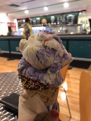 Unicorn Delight ice cream cone!