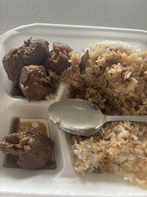 Pork adobo two 2 scoop Rice