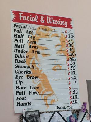 Price list