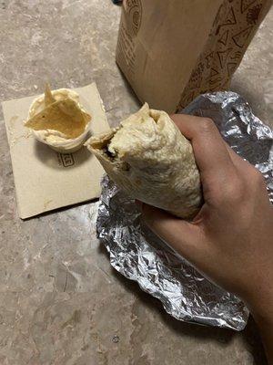 Chips & Queso and Burrito