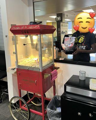 My HUB now sells FRESH POPCORN daily, 11am-3pm