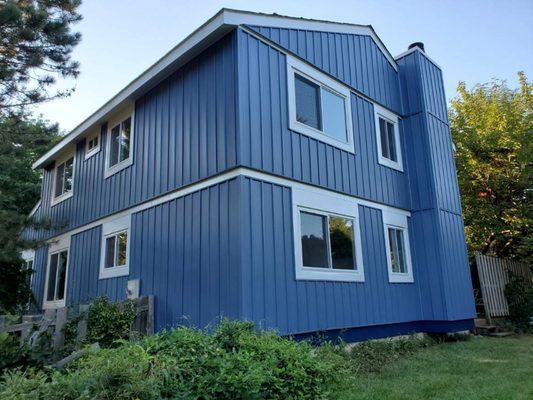 Board and batten siding- Regatta Blue- Fairfax, VA