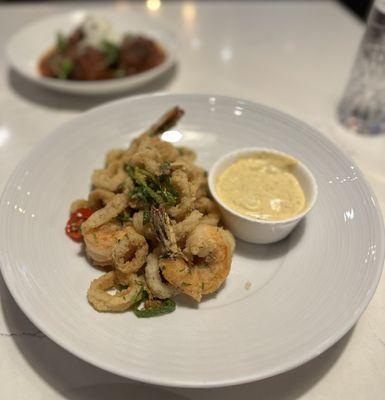 Fried calamari and shrimp