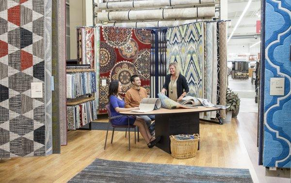 We have many extraordinary area rugs to add an element of fun and color to your home!