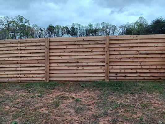 Pressure washed fence