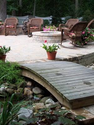 Paver Patio with Fire Pit in Hilliard, OH