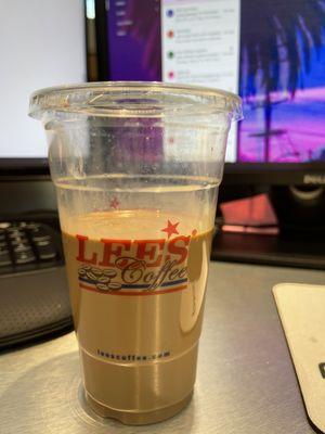 Large Coffee with no ice.