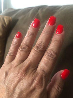 Gel manicure with acrylic on my nails ;0)